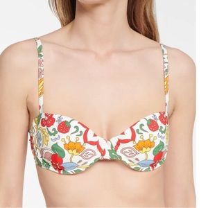 Tory Burch Floral Print  Underwire Bikini Top In Vintage Floral M 💐